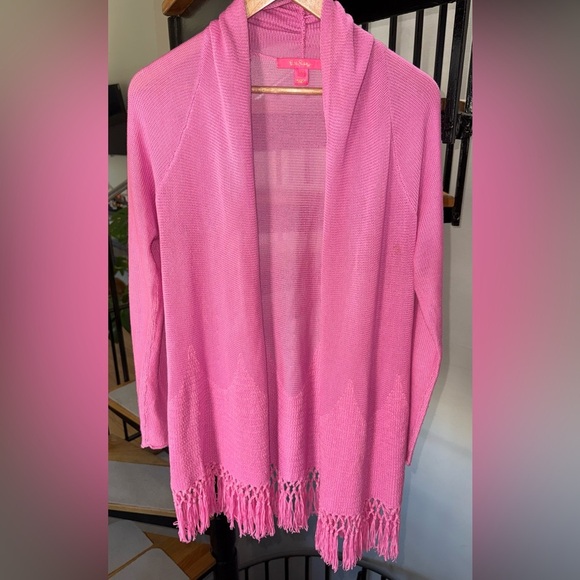 Lilly Pulitzer Tatum Cardigan Lilac Rose M - Picture 2 of 9